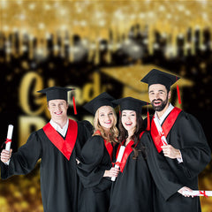 Aperturee - Glitzer Gold Light Grad Cap Fotografie Hintergrund