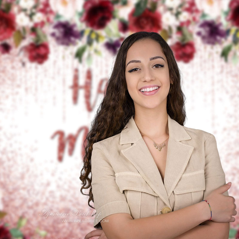 Aperturee - Rad Glitzer Rosen Schönen Muttertag Hintergrund DIY