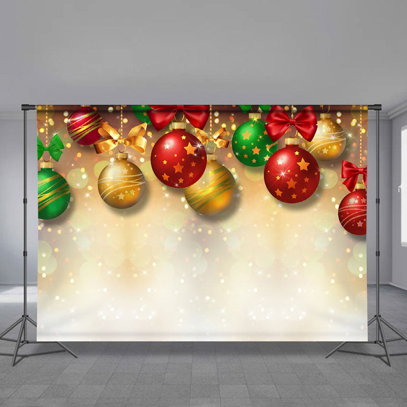 Aperturee - Glitzernder glänzender Bokeh Sternball Weihnachtshintergrund