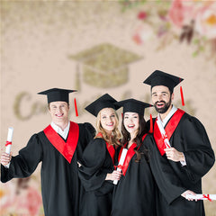 Aperturee - Goldglitzernder floraler rosa Grad Hintergrund für die Fotografie