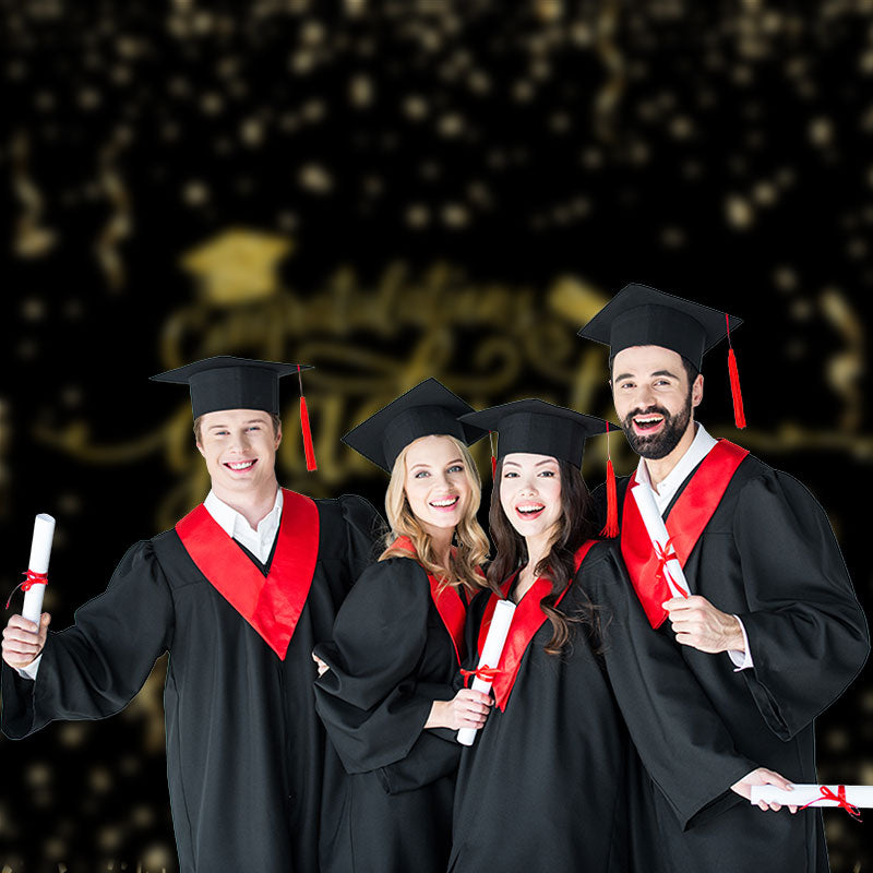 Aperturee - Goldfarbener Band Glückwunsch Grad Fotohintergrund