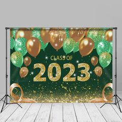 Aperturee - Gold funkelnder Ballon grüner Bokeh Grad Fotohintergrund