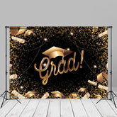 Aperturee - Golden Ribbon Schwarz Grad Party Photo Booth Hintergrund