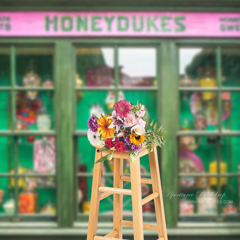 Aperturee - Green Candy Land Shop Honeydukes Geburtstagshintergrund