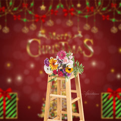 Aperturee - Grüne Geschenke roter Schleife Frohe Weihnachts Hintergrund