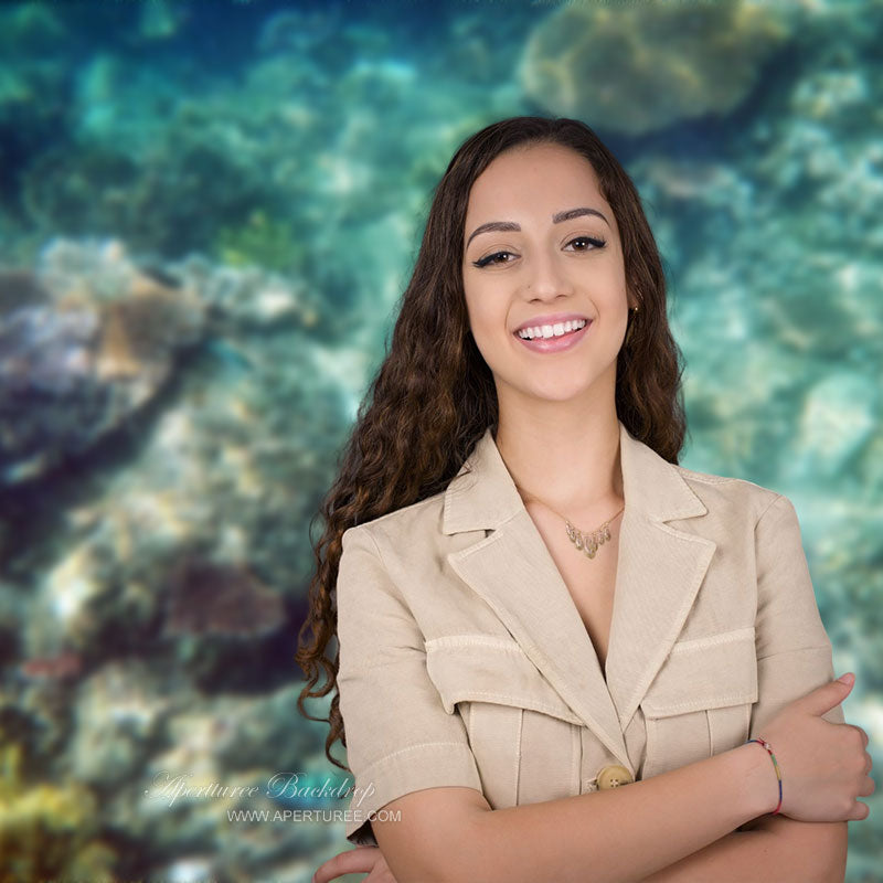 Aperturee - Grüne Unterwasserlandschaft Korallenriff Sommerkulisse