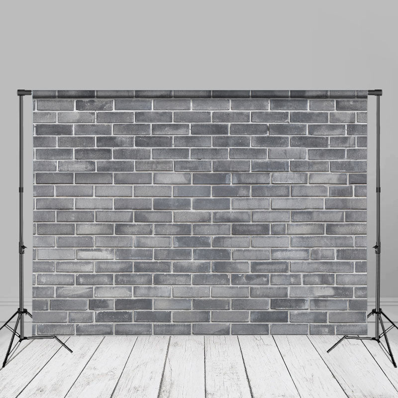 Aperturee – Grauer Backsteinmauer Textur Fotostudio Hintergrund