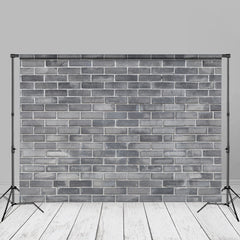 Aperturee – Grauer Backsteinmauer Textur Fotostudio Hintergrund
