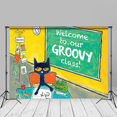 Aperturee - Grooviger Klassen Malstil Hintergrund für den Schulanfang