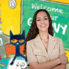 Aperturee - Grooviger Klassen Malstil Hintergrund für den Schulanfang