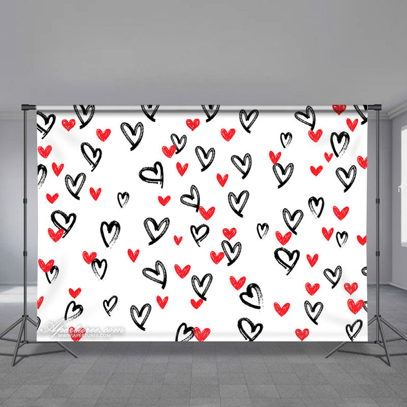 Aperturee - Herz Thema Rot Schwarz Weiß Valentinstag Hintergrund