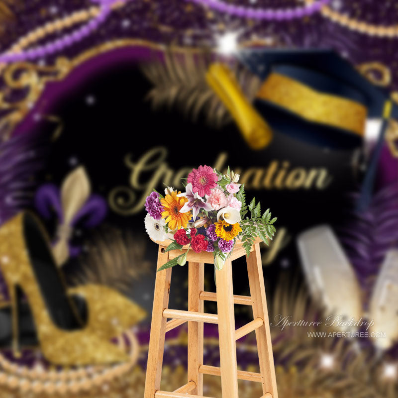 Aperturee - Heel Champagner Glitzer Grad Party Fotohintergrund