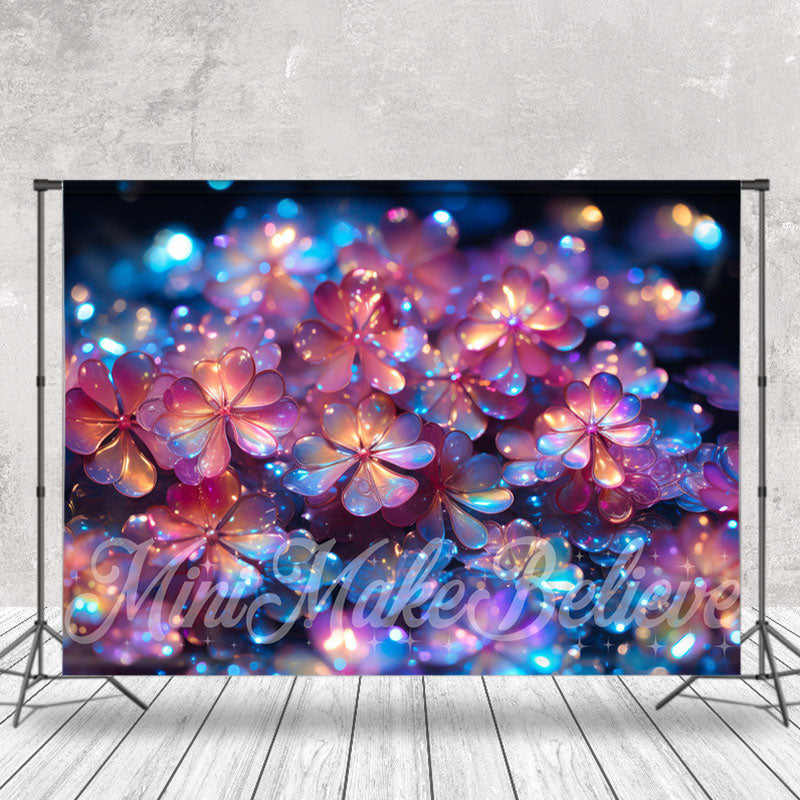 Aperturee - Laserlicht Farbüberlappung, floraler Fine Art Hintergrund