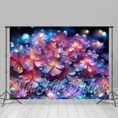Laserlicht Farbüberlappung, floraler Fine Art Hintergrund