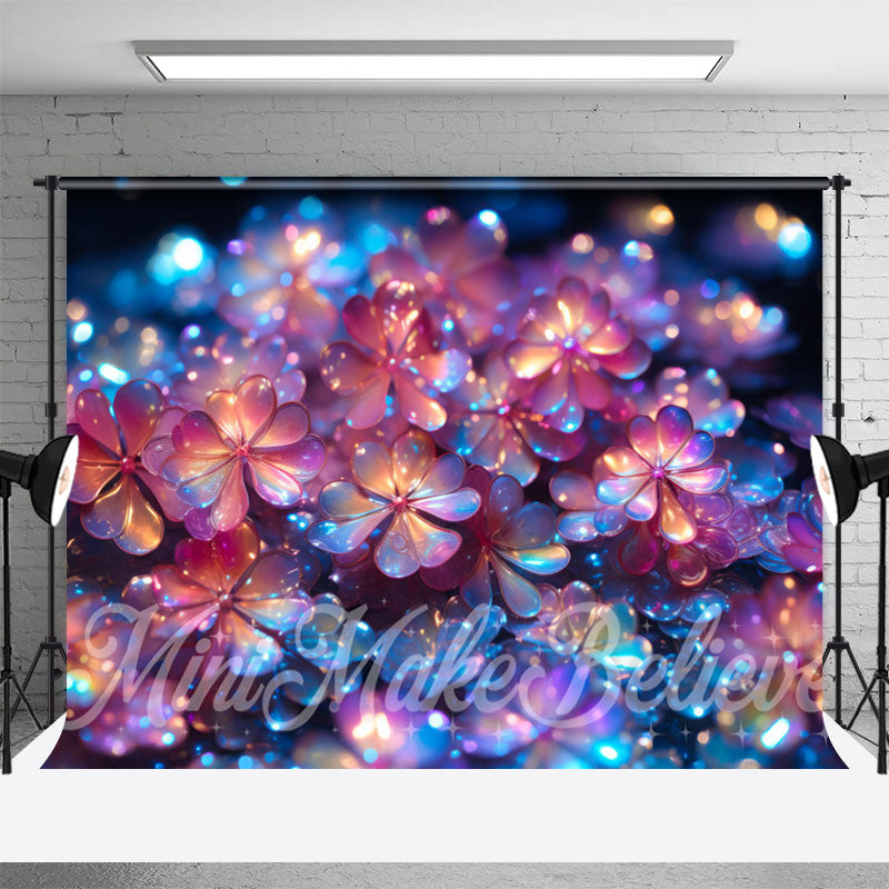 Aperturee - Laserlicht Farbüberlappung, floraler Fine Art Hintergrund