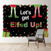 Aperturee - Lets Get Elfed Up Clown Geschenk Weihnachtskulisse