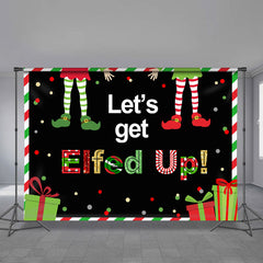 Aperturee - Lets Get Elfed Up Clown Geschenk Weihnachtskulisse