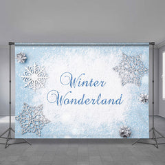Aperturee - Hellblauer Winterwanderland Urlaubshintergrund