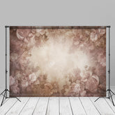 Aperturee - Hellbrauner Retro Floraler Kunsthintergrund für Fotos