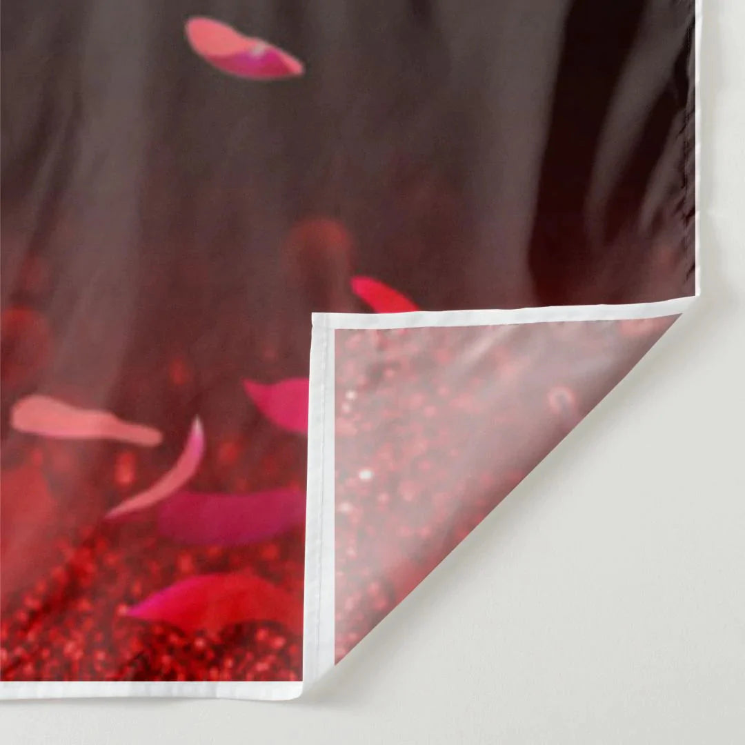 Aperturee - Leuchtende rote Rosenherz Valentinstag Hintergrund
