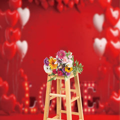 Aperturee - Rote Liebes Herz Ballons Valentinstag Hintergrund