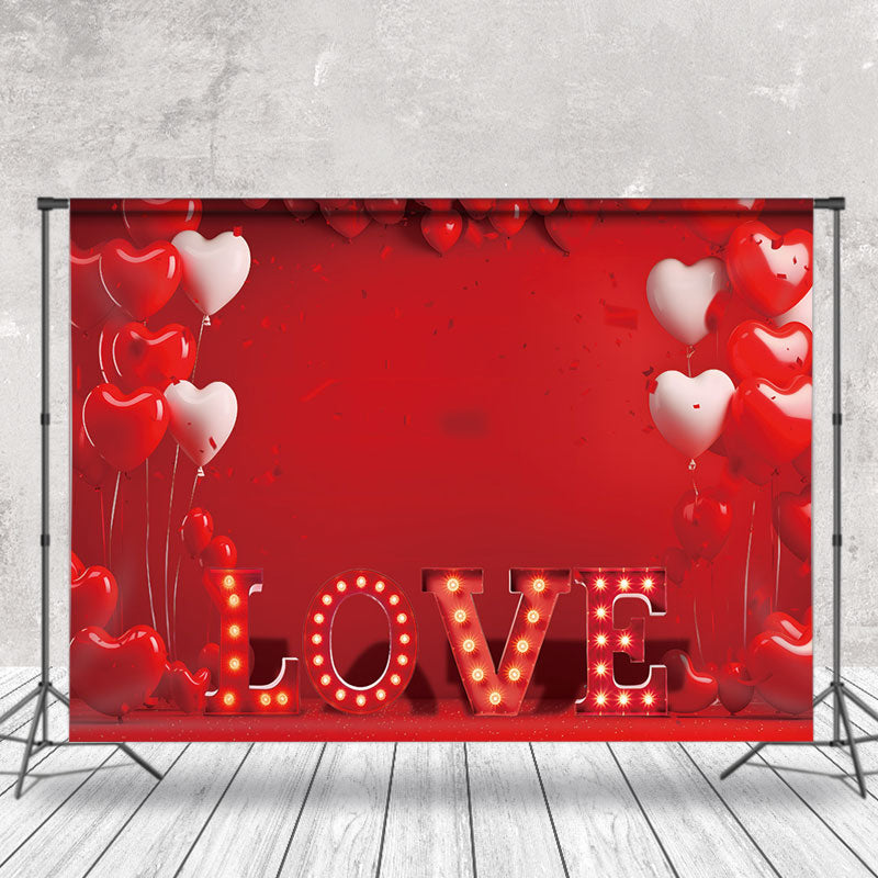 Aperturee - Rote Liebes Herz Ballons Valentinstag Hintergrund