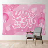 Aperturee - Liebe liegt in der Luft. Rosa Valentinstag Dekor Hintergrund