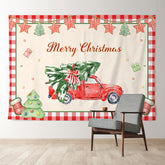 Aperturee - Schöner LKW mit Weihnachtsbaum Feiertagskulisse