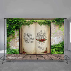 Aperturee - Magic Book Castle Greeny Wall Ostern Fotohintergrund