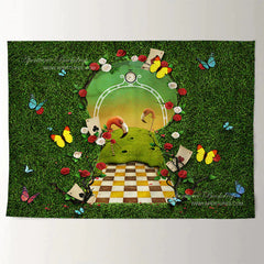 Aperturee - Magischer Schlüsselloch Grünwand Ostern Fotohintergrund