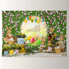 Aperturee - Magischer Frühlingsblumenhase Frohe Ostern Hintergrund