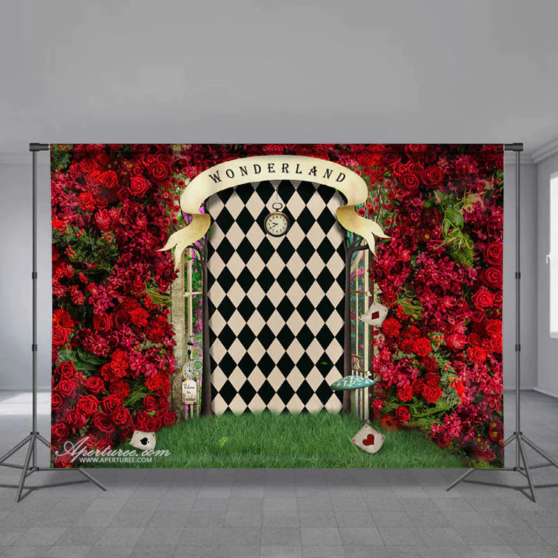Aperturee - Magic Wonderland Red Rose Happy Valentine Hintergrund