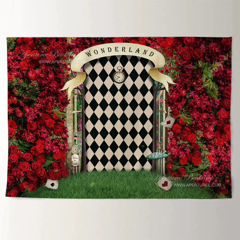 Aperturee - Magic Wonderland Red Rose Happy Valentine Hintergrund
