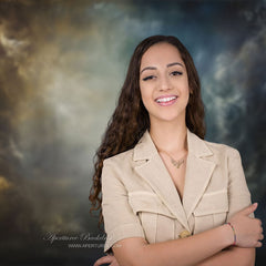 Aperturee - Old Master Blue Yellow Mist Portrait Fotohintergrund