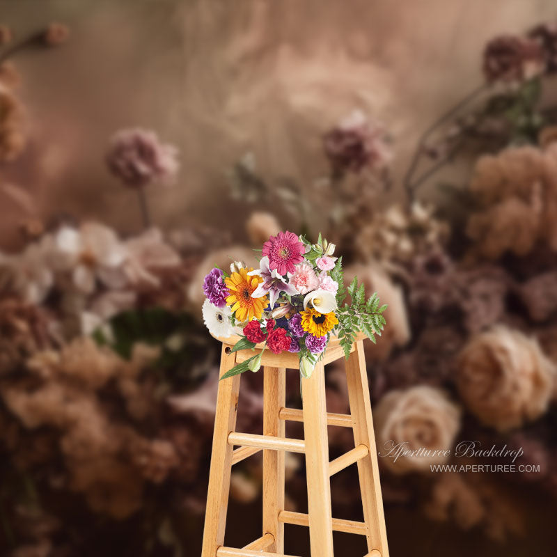 Aperturee - Abstrakter Blumenwandhintergrund des alten Meisters für Foto