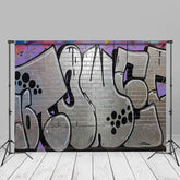 Aperturee - Moderne silberne Graffiti Fotostudio Hintergrund