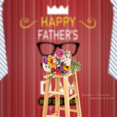 Aperturee - Krawattenbrille Rad Stripe Alles gute zum Vatertag Hintergrund