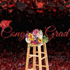 Aperturee - Roter Neon Glitzer Schwarz Glückwunsch Grad Fotos Hintergrund