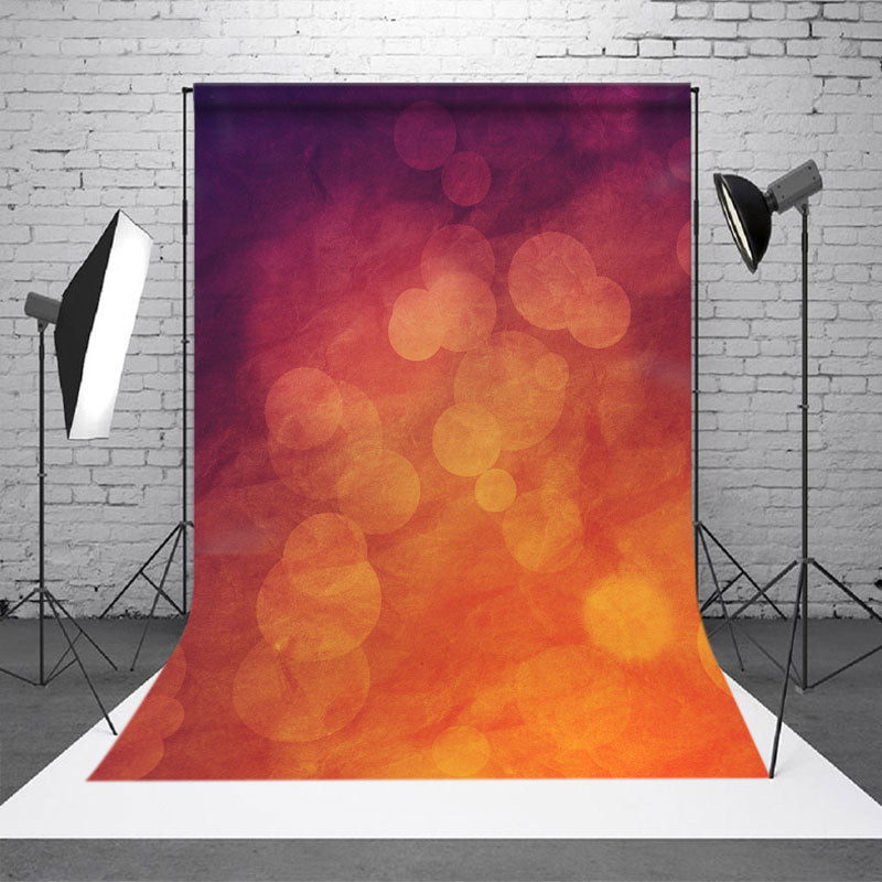 Aperturee - Orange Tang Bokeh Light Abstract Fotohintergrund