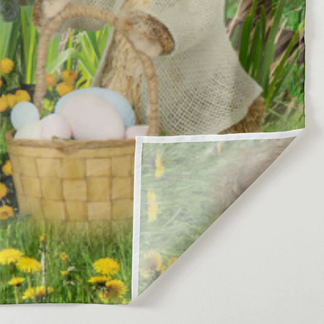 Aperturee - Outdoor Cowboy Blumenkaninchen Fröhliche Ostern Hintergrund