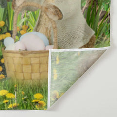 Aperturee - Outdoor Cowboy Blumenkaninchen Fröhliche Ostern Hintergrund