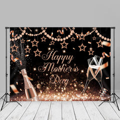 Aperturee - Perlen Rose Golden Sparkling Black Mothers Day Hintergrund