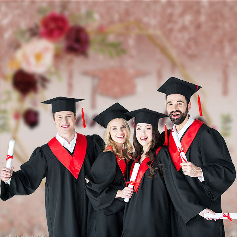 Aperturee - Rosa glitzernder floraler Hintergrund für die Fotografie