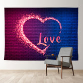 Aperturee - Lila blauer Love Sparkle Valentinstag Fotohintergrund