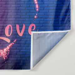 Aperturee - Lila blauer Love Sparkle Valentinstag Fotohintergrund