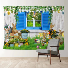 Aperturee - Kaninchen mit Eiern Hunter Happy Easter Day Hintergrund