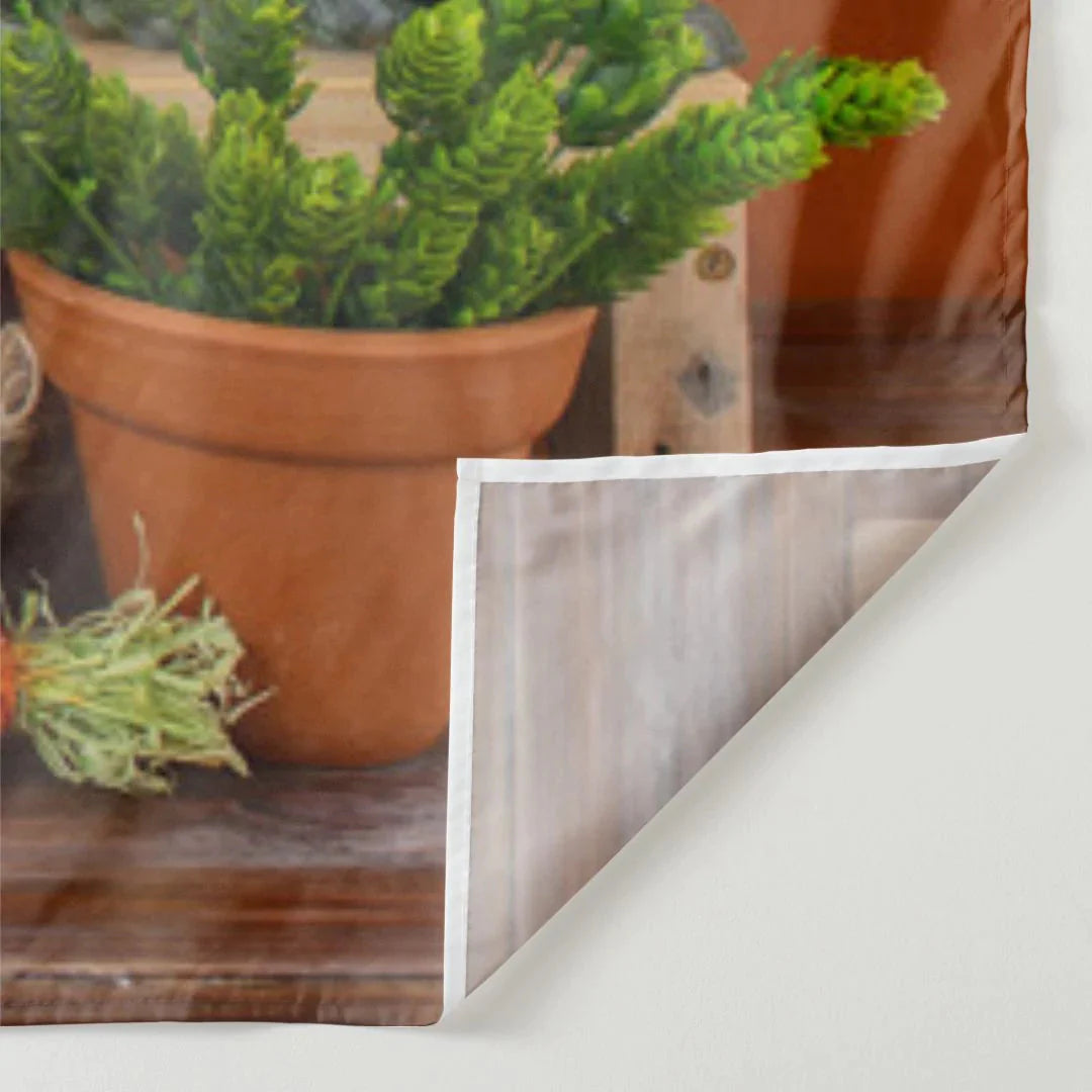 Aperturee - Kaninchenpapageien aus Holz mit floralem Hintergrund für den Ostertag