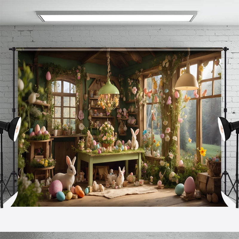 Aperturee - Kaninchen und Ostereier Zimmerpflanze Osterkulisse
