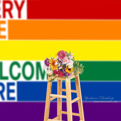 Aperturee - Regenbogen jeder ist hier willkommen Pride Monat Hintergrund