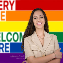 Aperturee - Regenbogen jeder ist hier willkommen Pride Monat Hintergrund